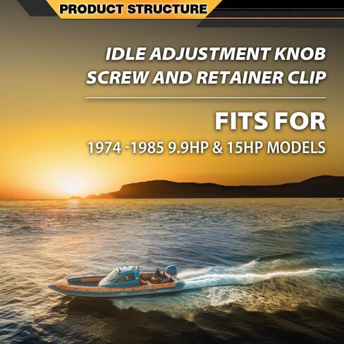 مقبض تعديل الخمول ، مقطع المسمار والتجنيب متوافق مع Johnson Evinrude OMC Motors/Fits لعام 1974-1985 9.9hp و 15hp Models 1 Set in Saudi Arabia