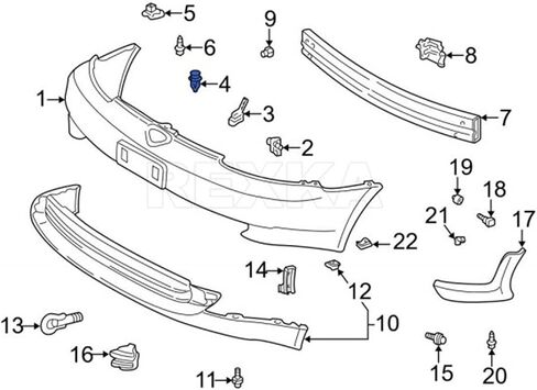 Rexka Bumper Clip Retainers for Nissan 01553-09611 Maxima Toyota Lexus 90467-08185 (Pack of 30) in Saudi Arabia