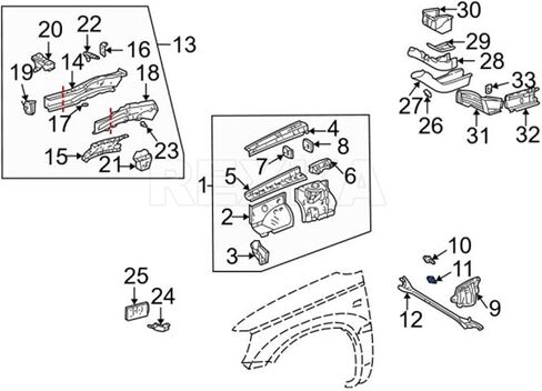 Rexka Bumper Clip Retainers for Nissan 01553-09611 Maxima Toyota Lexus 90467-08185 (Pack of 30) in Saudi Arabia