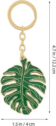 Gadpiparty 12 pcs Monstera Leaf Keychain car pendant keychain car bling accessories for women hawaii gifts for women leaf- keychains for car keys portable key rings banquet plant alloy Metal in Saudi Arabia