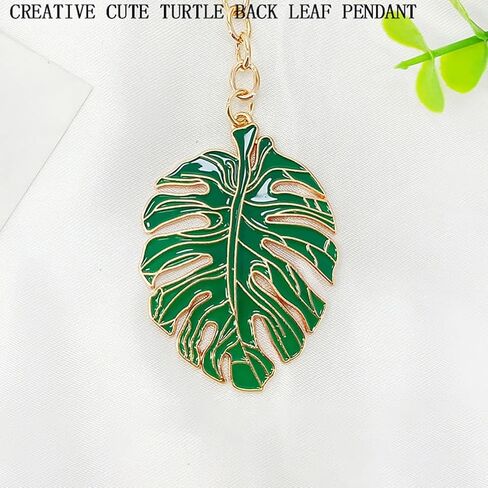 Gadpiparty 12 pcs Monstera Leaf Keychain car pendant keychain car bling accessories for women hawaii gifts for women leaf- keychains for car keys portable key rings banquet plant alloy Metal in Saudi Arabia