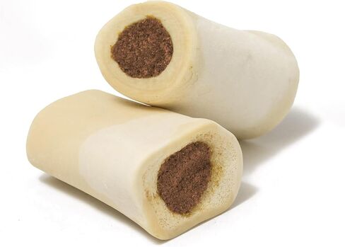 Cadet Stuffed Shin Bone - Highly Digestible, High Protein, Long-Lasting Dog Chew Bone for Aggressive Chewers, Supports Dental Health, - Peanut Butter Flavor, Large (1 Count) in Kuwait