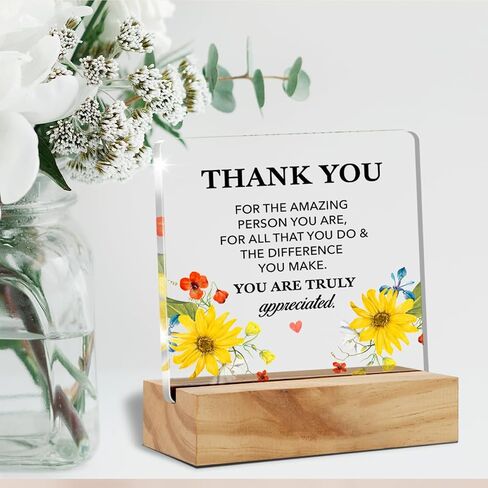 Teacher Appreciation Gifts for Women Men, Teachers Gift for Christmas Birthday, to the Best Teacher Clear Acrylic Sign with Wood Stand Table Sign Decoration in Saudi Arabia