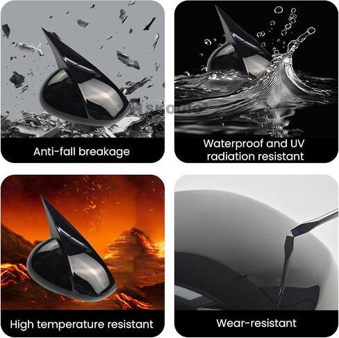 Mirror Cover Cap for KIA K5 2021-2024, 2PCS Car Exterior Rear View Side Door Mirror Cap Cover ABS for KIA K5 2021 2022 2023 2024 Stick-on Glossy Black With Turn Signal in Kuwait