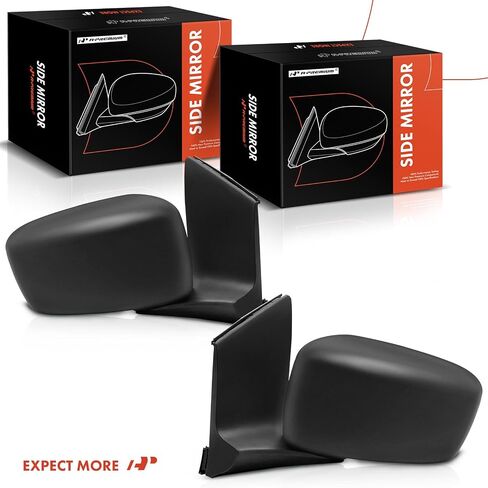 A -Premium Pair (2) سائق ومرآة الباب الجانبية للركاب - متوافق مع Honda Odyssey 2005-2010 - اليدوي الساخن القابل للطي الأسود خارج المرآة الخلفية الخلفية - استبدال# 76250shja43 in Kuwait