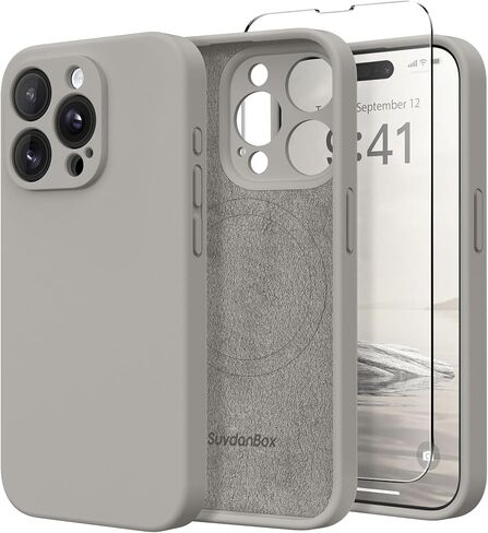 Magnetic for iPhone 12 Pro Max Case, Compatible with MagSafe, [Full Camera Protection][Screen Protector] Silicone Shockproof Protective Phone Case for iPhone 12 Pro Max 6.7", Calke Green in Kuwait