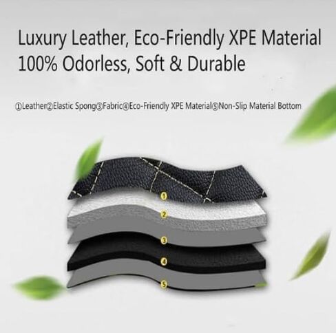 Custom Fit Car Mats - Faux Leather, Anti-Slip, Waterproof Design - Protect 95% Sedan, SUV, Sports Car Interior, All-Weather Use, 1-3 Row Options for Your Needs (Black) in Saudi Arabia