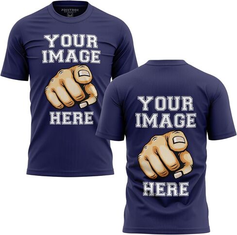قميص مخصص للرجال ، أضف صورتك إلى الطباعة الأمامية والخلفية ، وتصميم tshirts المخصص الخاص بك in Kuwait