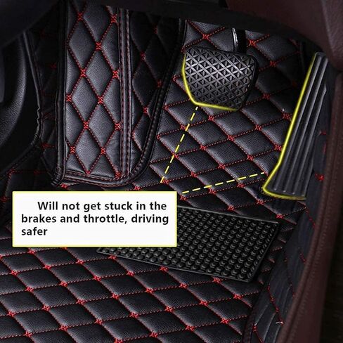 Custom Car Floor Mats Anbuwei Personalized Full Coverage Anti-Slip Car Floor Mats for 2000-2025 Automotive Cars SUV Sedan (All Black) in Saudi Arabia