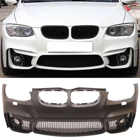 Front Bumper Cover Compatible With 2011-2013 E92 E93, LCI 2Dr M4 Polypropylene PP Front Bumper Conversion Guard With Fog Light by IKON MOTORSPORTS, 2012 in Saudi Arabia