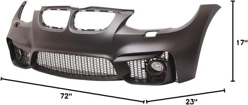 Front Bumper Cover Compatible With 2011-2013 E92 E93, LCI 2Dr M4 Polypropylene PP Front Bumper Conversion Guard With Fog Light by IKON MOTORSPORTS, 2012 in Saudi Arabia