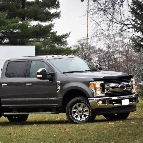 Hood Deflector Bug Shield Protector ، متوافق مع Ford F250/F350/F450/F550 Super Duty 2017 2018 2019 Silver HC3Z-16C900-A in Saudi Arabia
