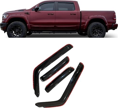 طريق الحصان الأسود على الطريق [Bhor in Channel Rain Guards/Wind Deplectors متوافق مع 2007-2014 Chevrolet Tahoe | 2007-2014 GMC Yukon Smoke 4 PCS-1494514in in Saudi Arabia