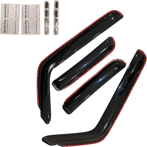 طريق الحصان الأسود على الطريق [Bhor in Channel Rain Guards/Wind Deplectors متوافق مع 2007-2014 Chevrolet Tahoe | 2007-2014 GMC Yukon Smoke 4 PCS-1494514in in Saudi Arabia