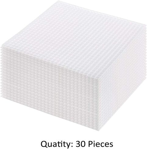 Pllieay 36 Pieces Mesh Plastic Canvas Sheets Kit Including 30 Pieces 6 Shapes 3 Inch Plastic Canvas and 6 Pieces Rectangular Plastic Canvas, Embroidery Tools for Embroidery Plastic Canvas Craft in Kuwait