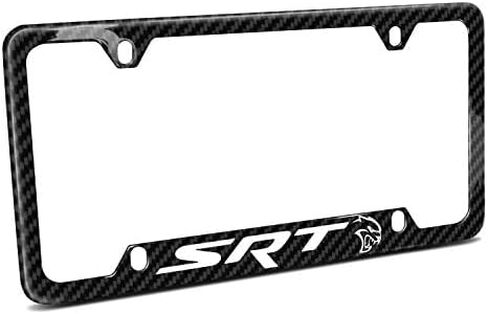 Made for Dodge SRT Hellcat Black Real Carbon Fiber 50 States License Plate Frame for Challenger Charger in Saudi Arabia