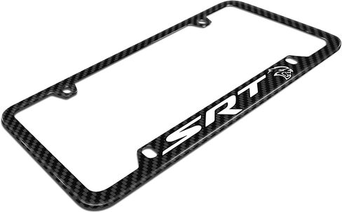 Made for Dodge SRT Hellcat Black Real Carbon Fiber 50 States License Plate Frame for Challenger Charger in Saudi Arabia