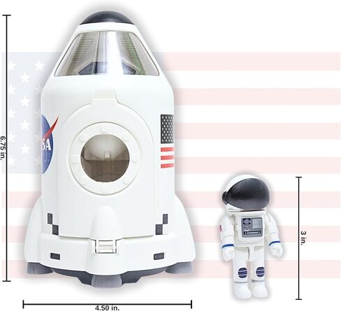 Daron NASA Space Adventure Series: Space Shuttle with Lights & Sounds & Figure, Approx 9" X 7", Medium in Kuwait