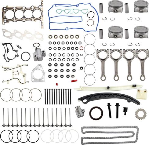 1.4L Engine Rebuild Kit w/ 55574335 Camkshaft/Con Rods/Pistons, HS26540PT-1 Head Gasket Kit for 2011-2016 Chevy Cruze/Sonic/Trax/Cruze Limited for Buick Encore 2013-2016 1.4L Turbo 16-Valve Engine in Kuwait