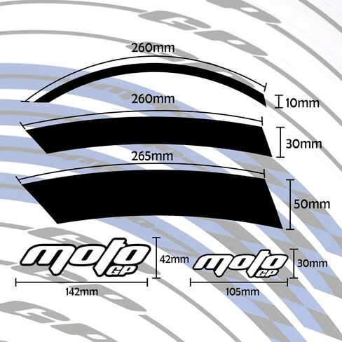 17 inch Rim Stickers Vinyl Glossy Decals Compatible with YZF R1 R6 R3 R1M MT-09 MT07 Tracer FZ8 FZ1 XSR 900 700 19 20 21 22 23 24 YZF R9 2024 2025 Blue in Saudi Arabia
