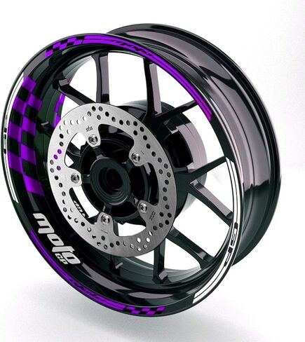 17 inch Rim Stickers Vinyl Glossy Decals Compatible with YZF R1 R6 R3 R1M MT-09 MT07 Tracer FZ8 FZ1 XSR 900 700 19 20 21 22 23 24 YZF R9 2024 2025 Blue in Saudi Arabia