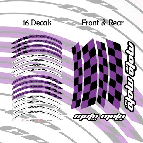 17 inch Rim Stickers Vinyl Glossy Decals Compatible with YZF R1 R6 R3 R1M MT-09 MT07 Tracer FZ8 FZ1 XSR 900 700 19 20 21 22 23 24 YZF R9 2024 2025 Blue in Saudi Arabia