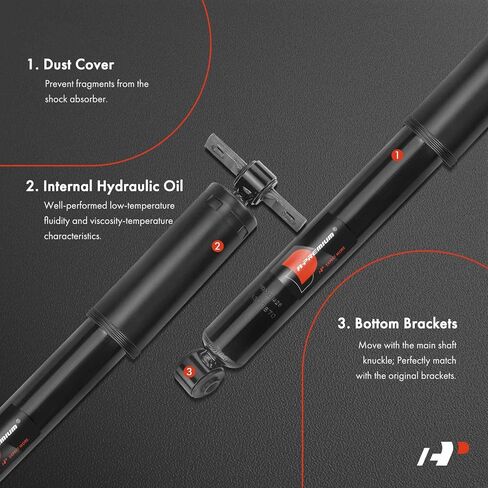 A-Premium Rear Shock Absorbers Compatible with Honda Odyssey 2018-2024, 2-PC Set in Saudi Arabia