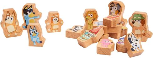 Bluey Tumbling Tower – 54 Colorful Wooden Blocks – Fun Family Game – FSC Certified for Children 3 Years and Up in Saudi Arabia