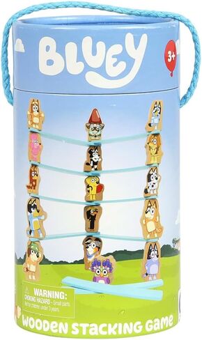 Bluey Tumbling Tower – 54 Colorful Wooden Blocks – Fun Family Game – FSC Certified for Children 3 Years and Up in Saudi Arabia