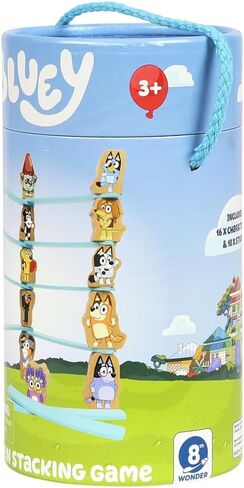 Bluey Tumbling Tower – 54 Colorful Wooden Blocks – Fun Family Game – FSC Certified for Children 3 Years and Up in Saudi Arabia