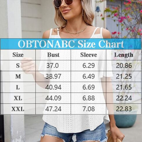Eyelet Tops for Women Short Sleeve T Shirts Summer Spring Fashion 2025 Trendy Clothes Cold Shoulder Blouses in Saudi Arabia