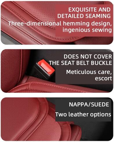 ontto Car Seat Cushion Fit for Porsche Accessories Comfort Seat Pad Cover for Car Driver Seat Office Chair Lower Back Pain Relief Bordeaux Red(1PC) in Kuwait
