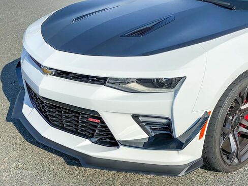 Extreme Online Store Replacement For 2016-2018 Camaro SS | Performance Track Style Front Bumper Side Canard Dive Planes Fin Pair (ABS Plastic - Painted Glossy Black) in Saudi Arabia