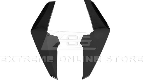 Extreme Online Store Replacement For 2016-2018 Camaro SS | Performance Track Style Front Bumper Side Canard Dive Planes Fin Pair (ABS Plastic - Painted Glossy Black) in Saudi Arabia
