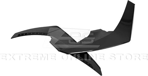 Extreme Online Store Replacement For 2016-2018 Camaro SS | Performance Track Style Front Bumper Side Canard Dive Planes Fin Pair (ABS Plastic - Painted Glossy Black) in Saudi Arabia