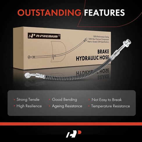A-Premium Front Driver Brake Hydraulic Hose Compatible with Hyundai Models - Santa Fe 2007 2008 2009 - Replace# 587310W000 in Saudi Arabia