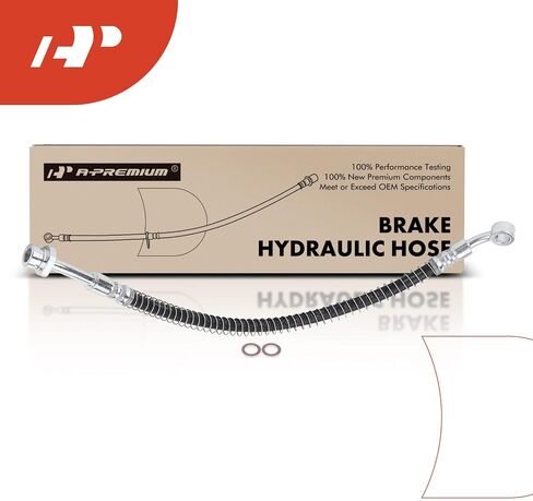 A-Premium Front Driver Brake Hydraulic Hose Compatible with Hyundai Models - Santa Fe 2007 2008 2009 - Replace# 587310W000 in Saudi Arabia
