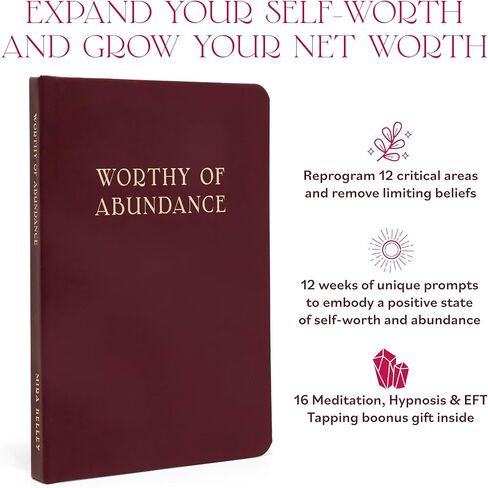 Manifestation Journal - Worthy of Abundance - Manifest Rich Life, Develop Millionaire Money Mindset - Daily Guided Gratitude Luxury Miracle Journal with Prompts for Women & Men in Saudi Arabia