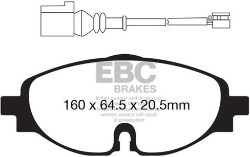 EBC Brakes Yellowstuff 4000 Series Street DP42150R لتناسب Skoda ، Audi ، Cupra ، Ford ، Volkswagen ، SEAT in Saudi Arabia