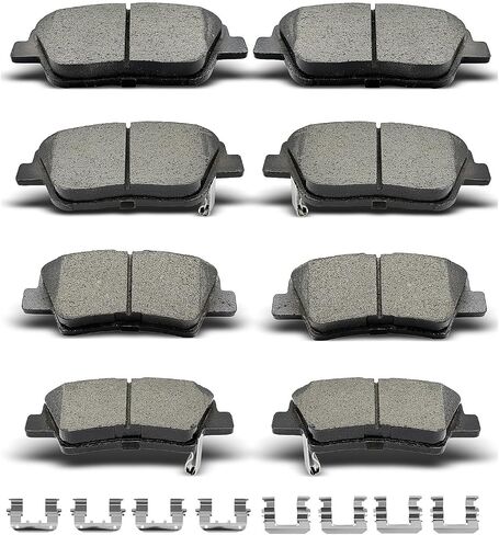 D1444 D1445 8pcs Ceramic Front Rear Brake Pads With Clips Fit For Hyundai Sonata 2011-2015,For Kia Optima 2011-2016 in Saudi Arabia