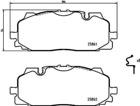 Brembo P85165 Low-Met Disc Dist Pad Set Audi OE# 4K0698151 in Saudi Arabia