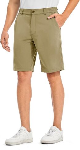 Rdruko Men's Golf Shorts 10" Stretch Quick Dry Lightweight Casual Dress Athletic Shorts with 4 Pockets in Saudi Arabia