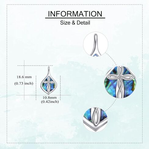 أقراط URERE CROSS 925 Sterling Silver Cross Accoun in Saudi Arabia