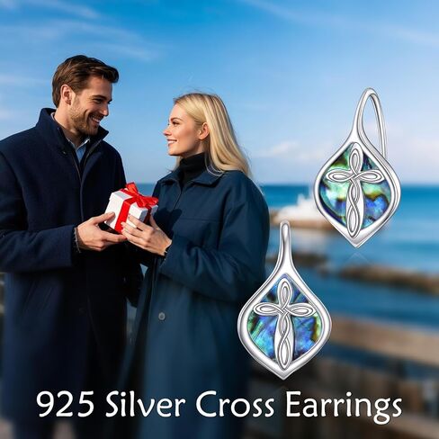 أقراط URERE CROSS 925 Sterling Silver Cross Accoun in Saudi Arabia