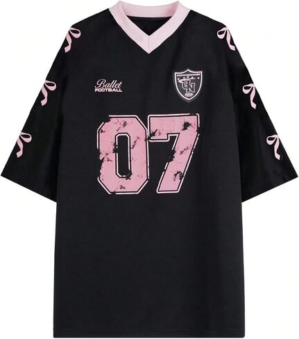 Wdirara Women's Bowknot Graphic Football قمصان القميص الخامس in Saudi Arabia