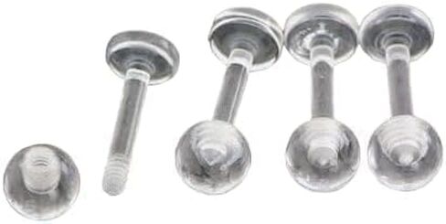 4 Pc 14g 5/16" All Clear Acrylic Ball & Barbell Lip labret, Piercing Retainers (no Steel) in Saudi Arabia