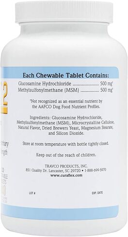 Nutramax Laboratories Curaflex 2 Joint Health Supplement for Dogs, 120 Chewable Tablets in Kuwait