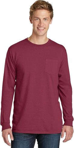 PORT AND COMPANY Pigment Dyed Long Sleeve Pocket Tee (PC099LSP) in Kuwait