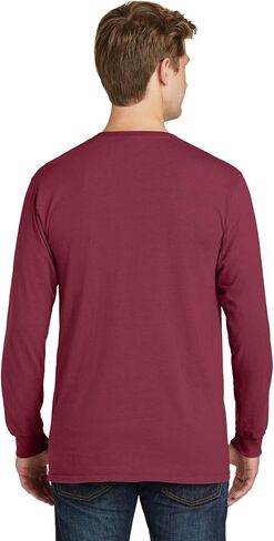 PORT AND COMPANY Pigment Dyed Long Sleeve Pocket Tee (PC099LSP) in Kuwait