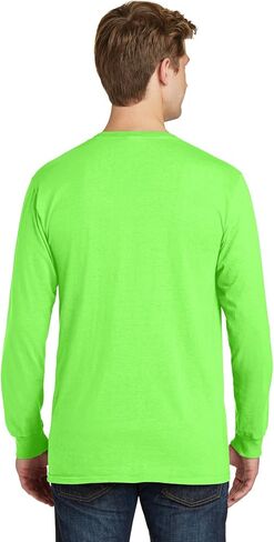PORT AND COMPANY Pigment Dyed Long Sleeve Pocket Tee (PC099LSP) in Kuwait
